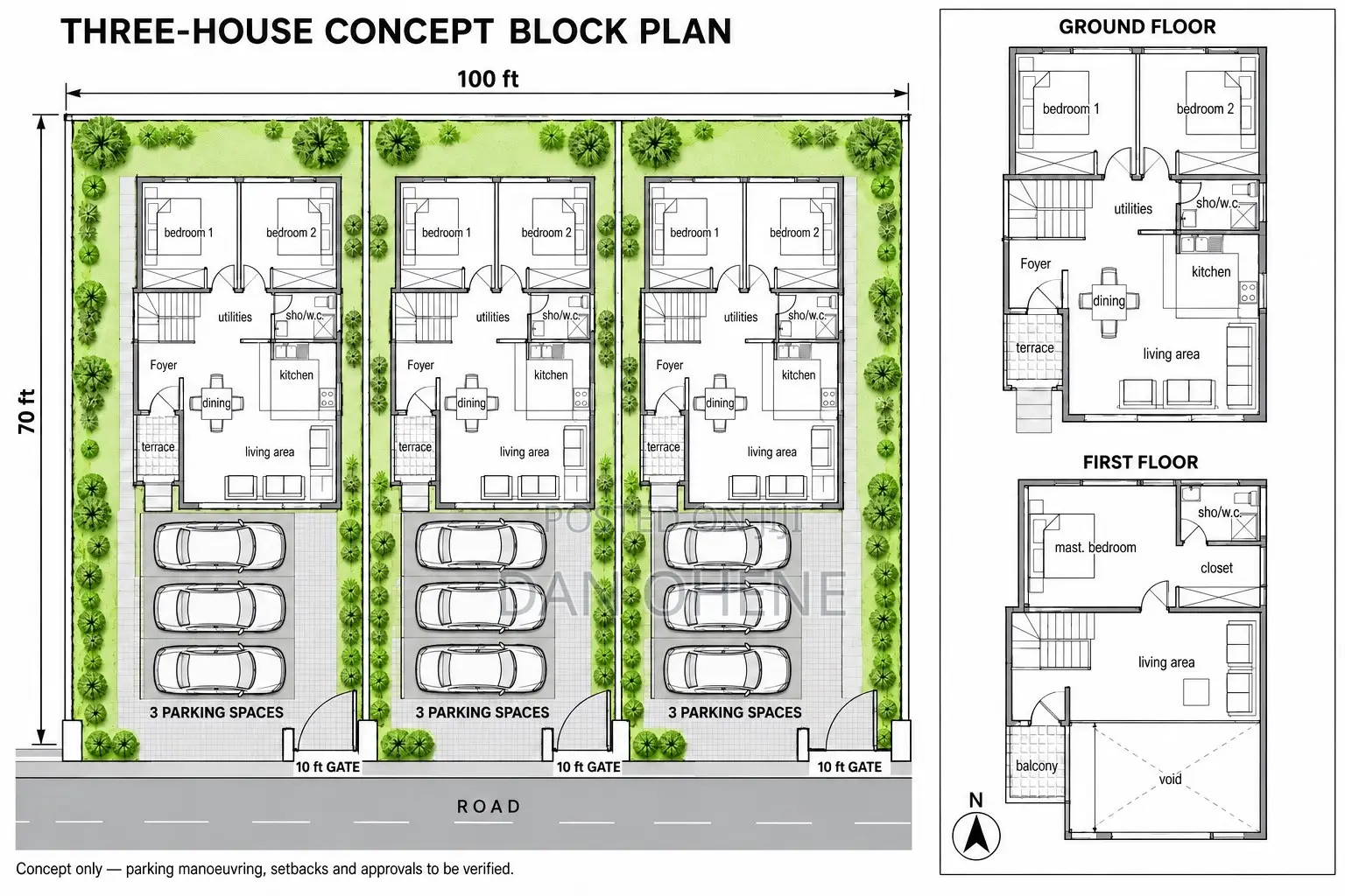 3bdrm Townhouse/Terrace in Fruit Cottage Homes, Amasaman for sale