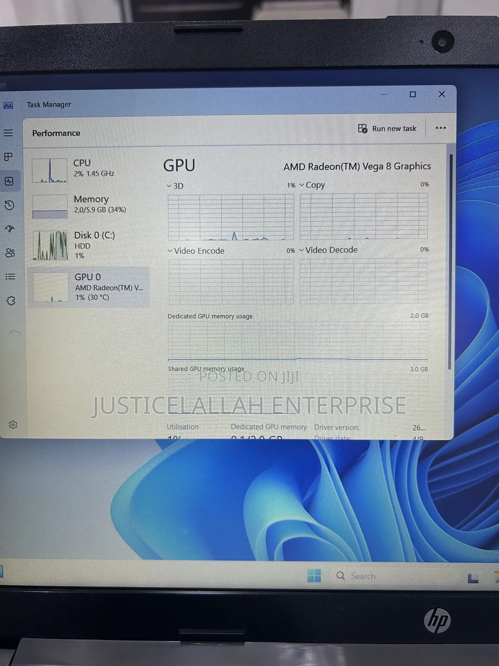 Laptop HP 250 G7 16GB AMD Ryzen 5 HDD+SSD 1T