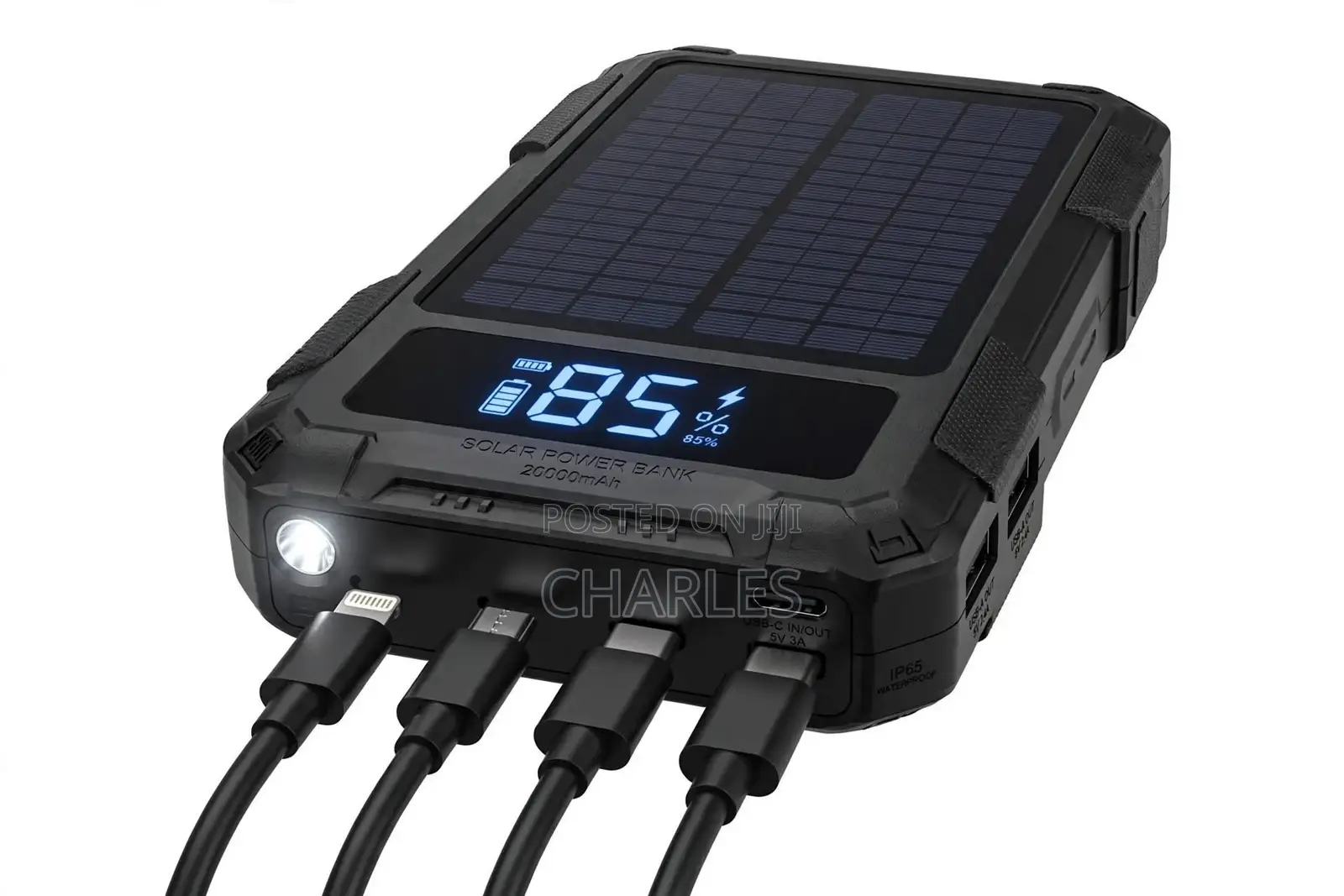 20000mAh Solar Power Bank With Torch
