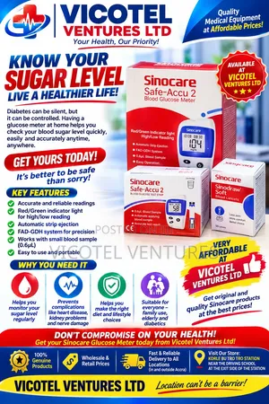 Sinocare Safe Accu Glucose Monitor/ Strips and Lancet