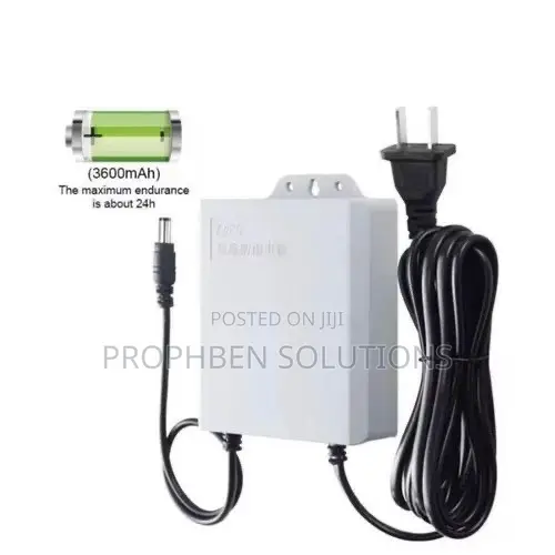 Mini UPS Battery Power Backup for CCTV Camera and Router - Black