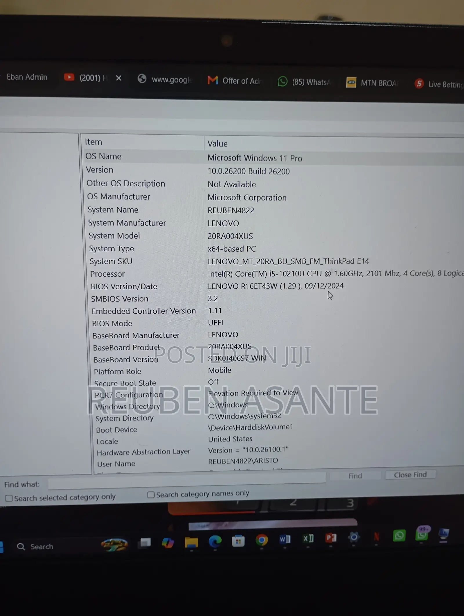 New Laptop Lenovo ThinkPad T14 8GB Intel Core i5 SSD 256GB