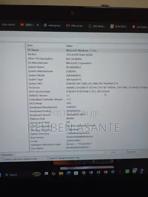 New Laptop Lenovo ThinkPad T14 8GB Intel Core i5 SSD 256GB