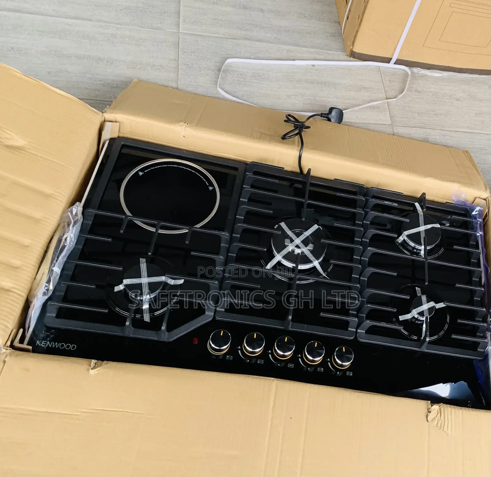 Try Brand New > Inbuilt Kenwood 90cm 1 Electric 4 Gas Countertop