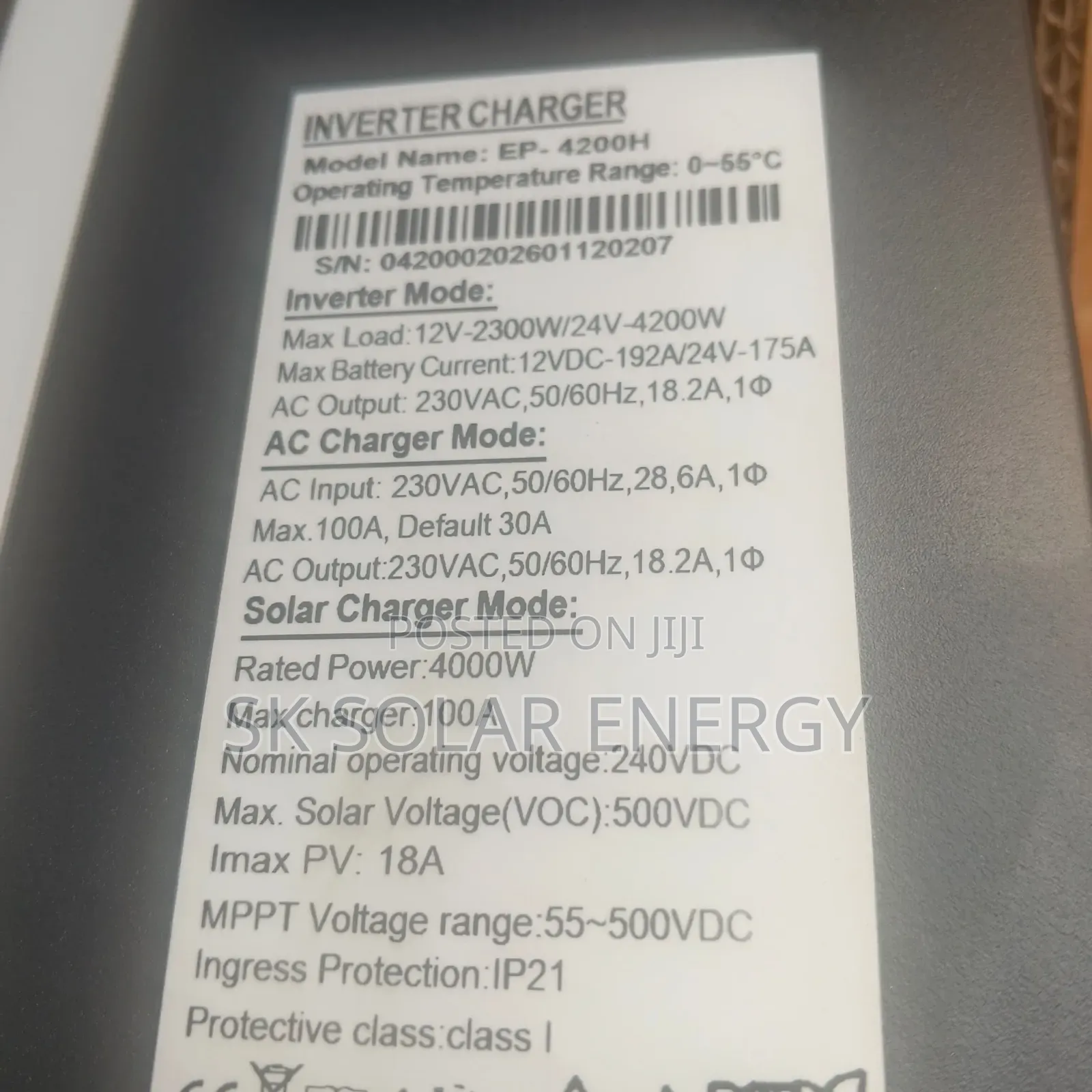 Solar Inverter 4.2kw 12v 24v Dual Voltage