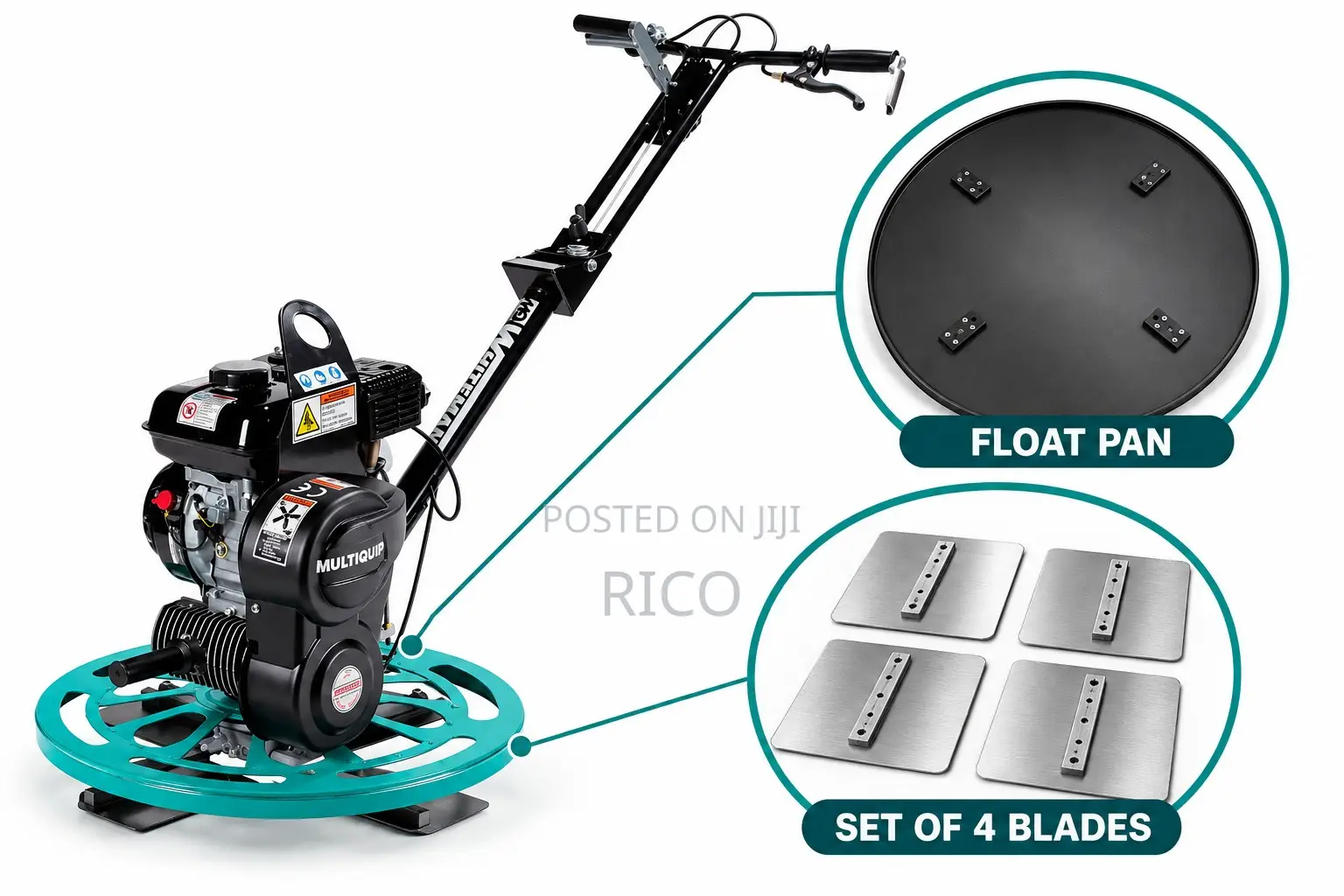 Power Float Finishing Trowel Blade and Pan