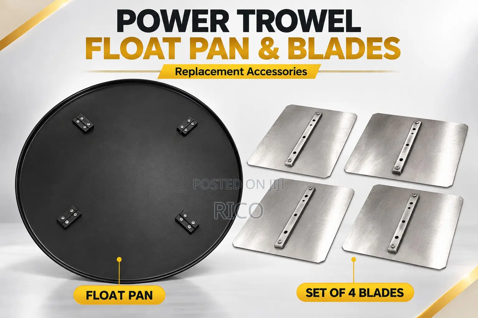 Power Float Finishing Trowel Blade and Pan