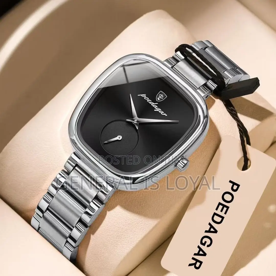 Poedagar Ladies Luxury Quartz Wristwatch in Silver Blue Dial