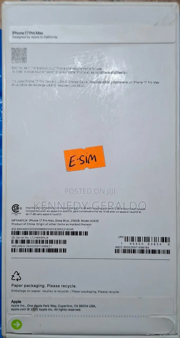 New Apple iPhone 17 Pro Max 256 GB Blue