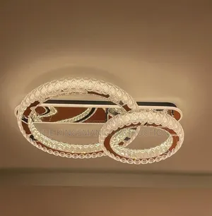 Dual-Ring LED Ceiling Light, Dimmable With Remote, Flush Mount
