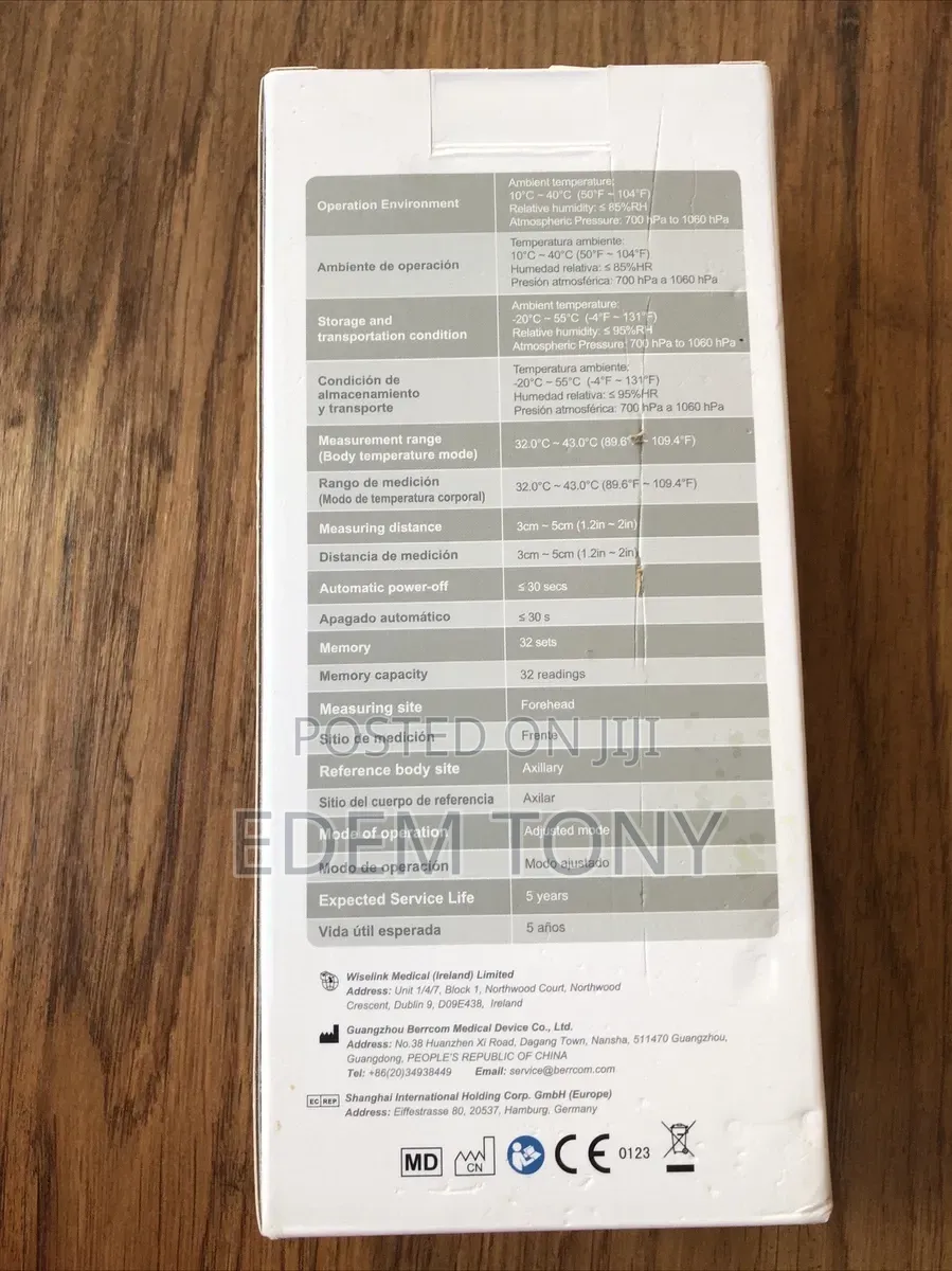 BERRCOM Contactless Digital Infrared Body Temperature Thermometer