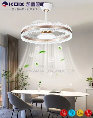 Crystal Fan Lights With Gold Colors