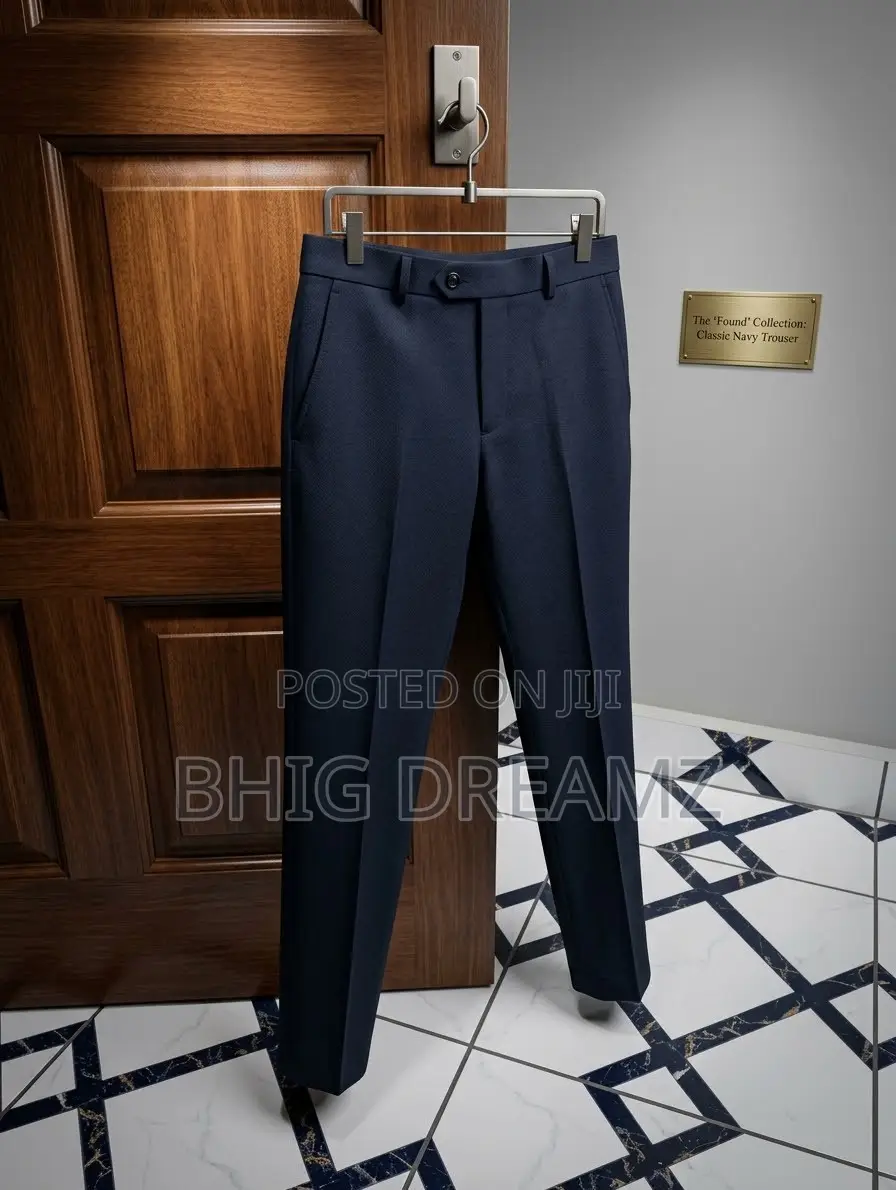 Quality Men's Navy Blue Material Trouser – Smart Office & Formal Wear