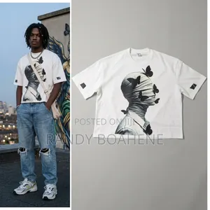 Echoed Vision Oversized Crop Tee