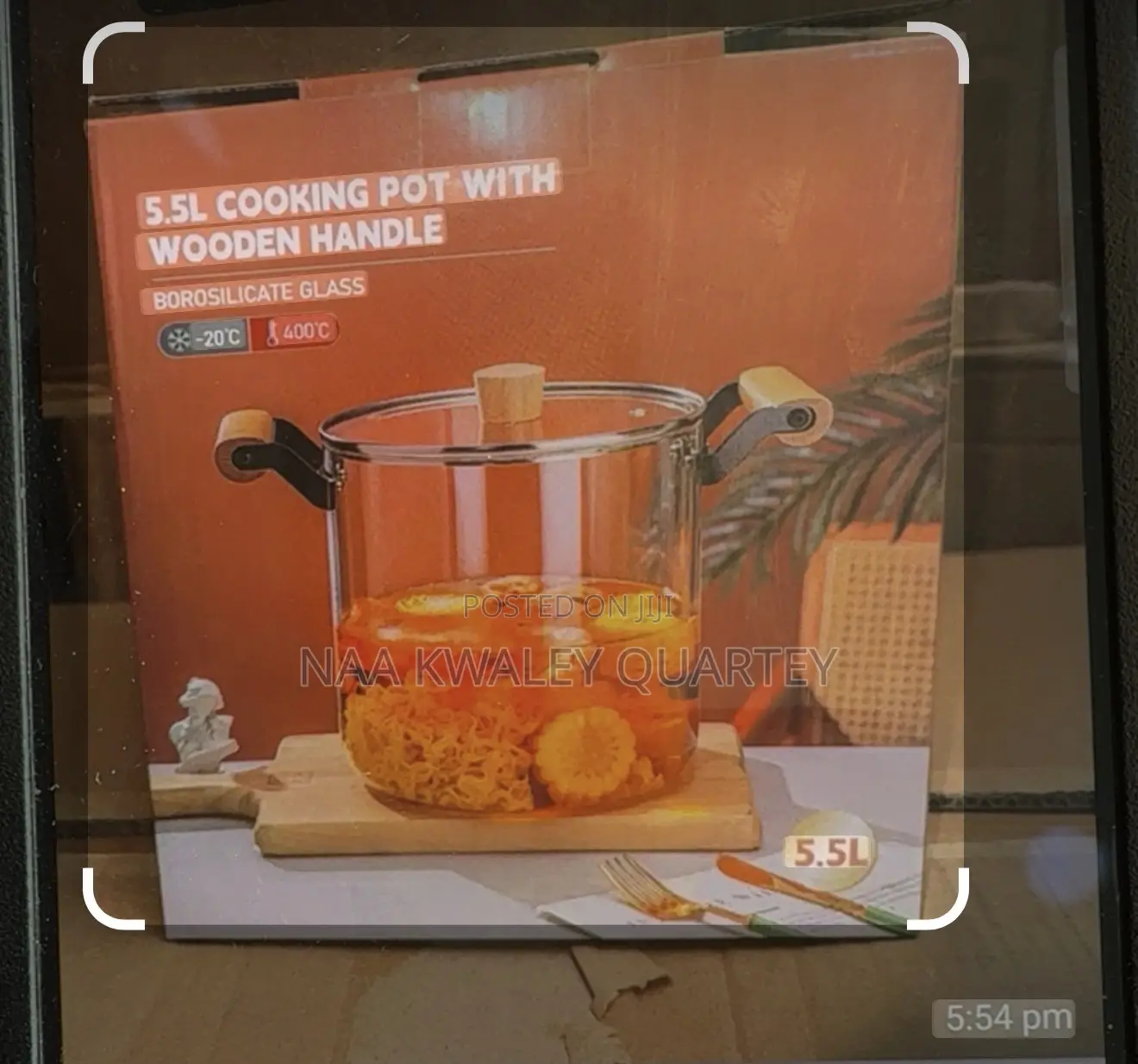 5.5L Glass Cooking Pot