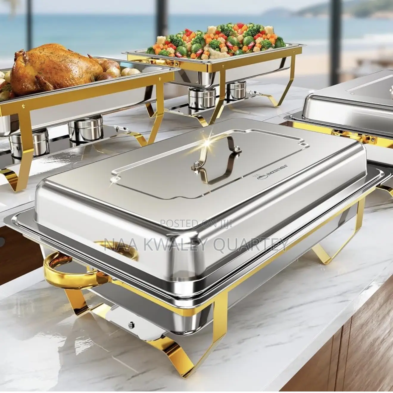 Gold and Silver Chafing Dish