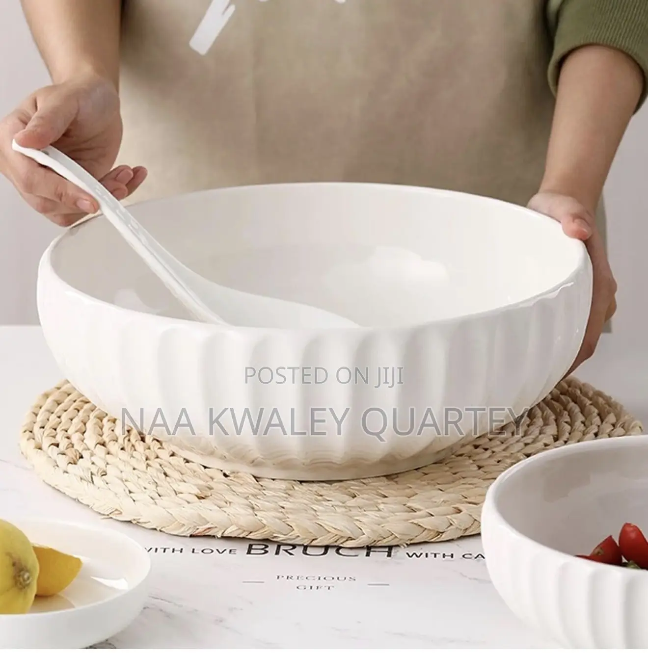 16” Large Ceramic Serving Bowls