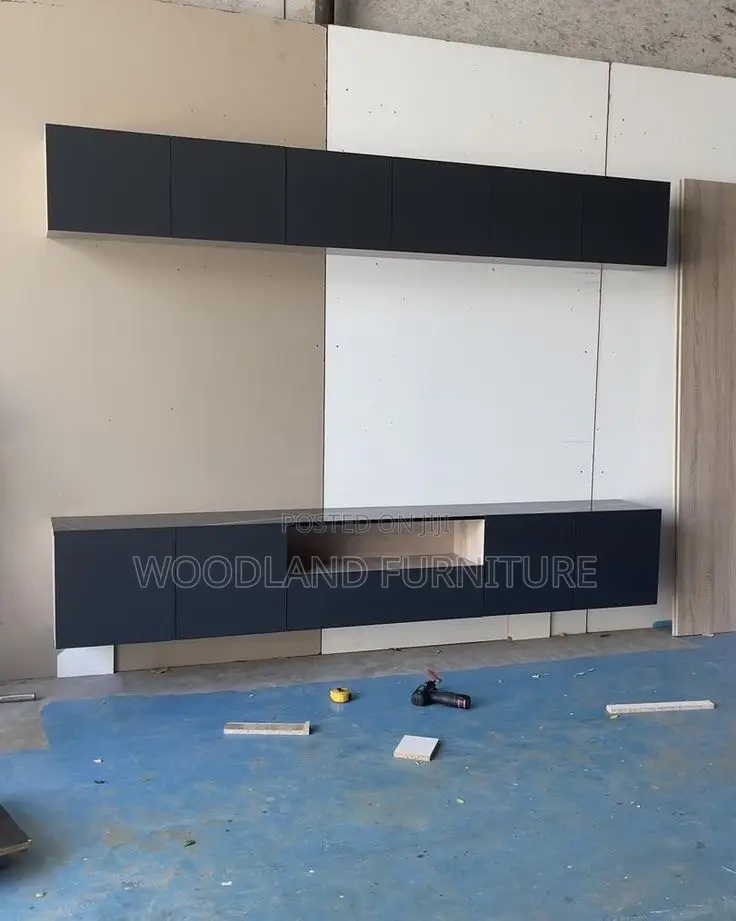 Modern Wall-Mounted Floating TV Media Console With Storage