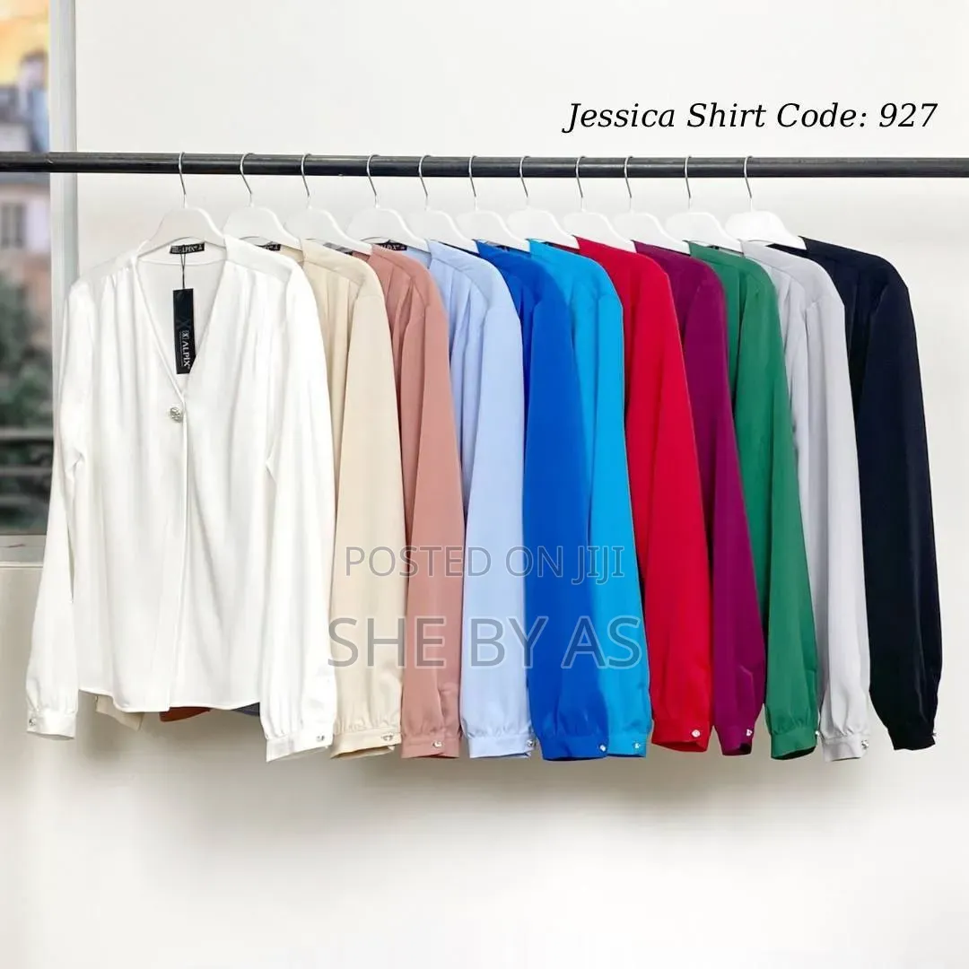 She by AS Elegant v-Neck Blouse – Long Sleeve Professional Workwear