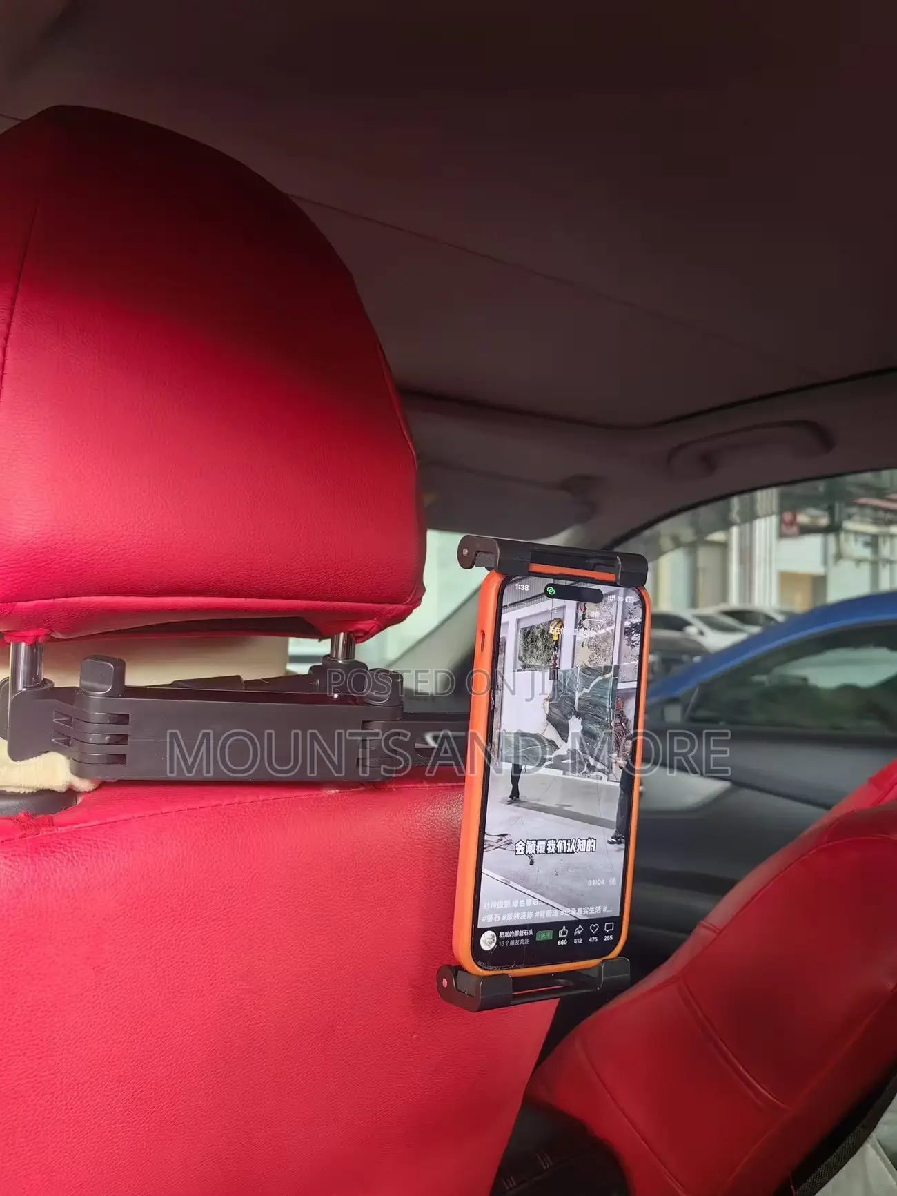 Backseat Tablet/Smartphone Headrest.
