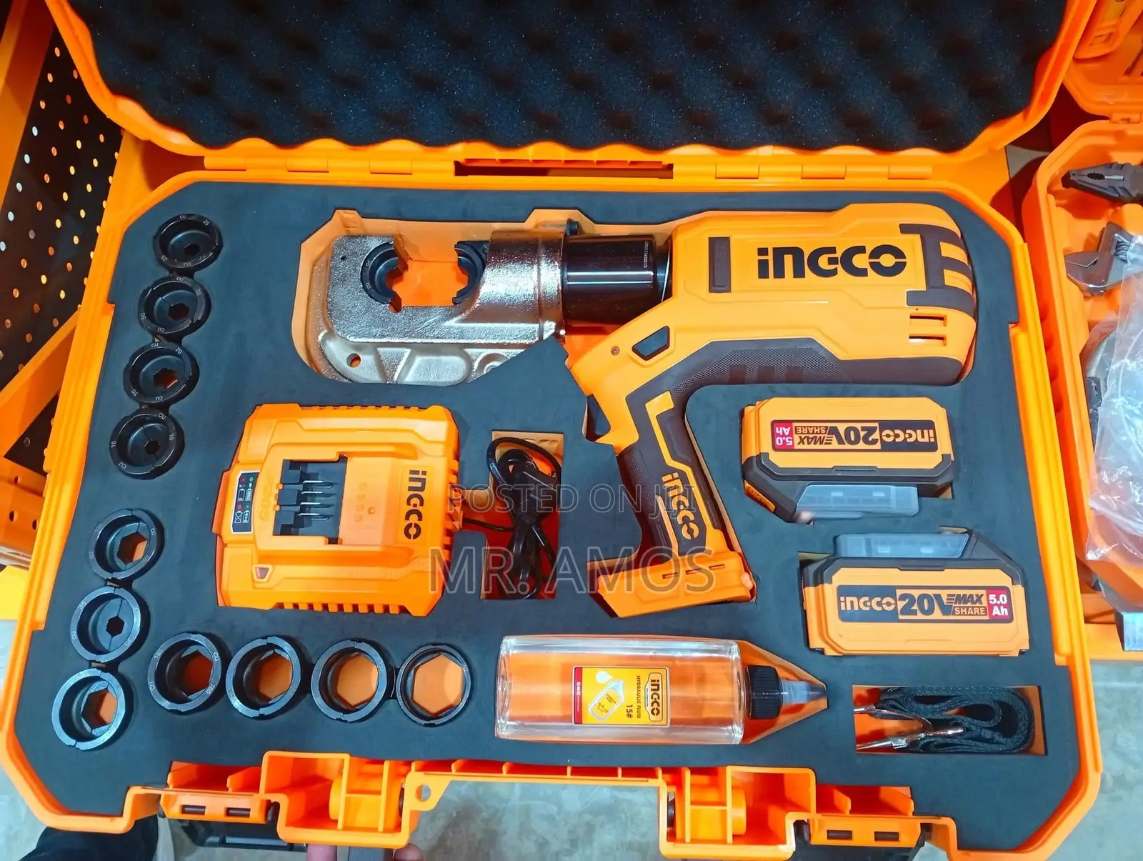120KN Cordless Hydraulic Crimping With 16-40mm Dies Incl. - CTLI2005