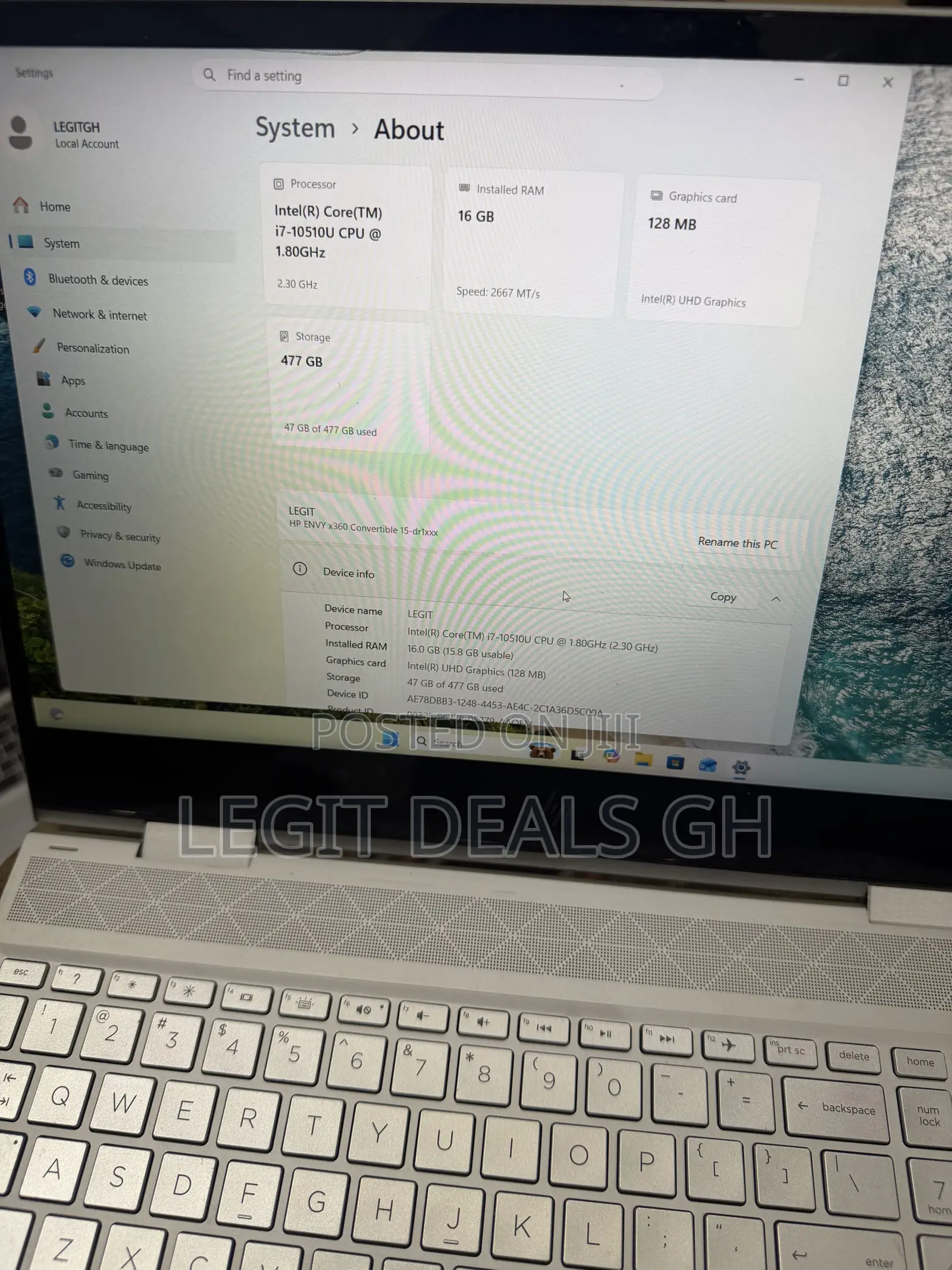 Laptop HP Envy x360 15t 16GB Intel Core i7 SSD 512GB