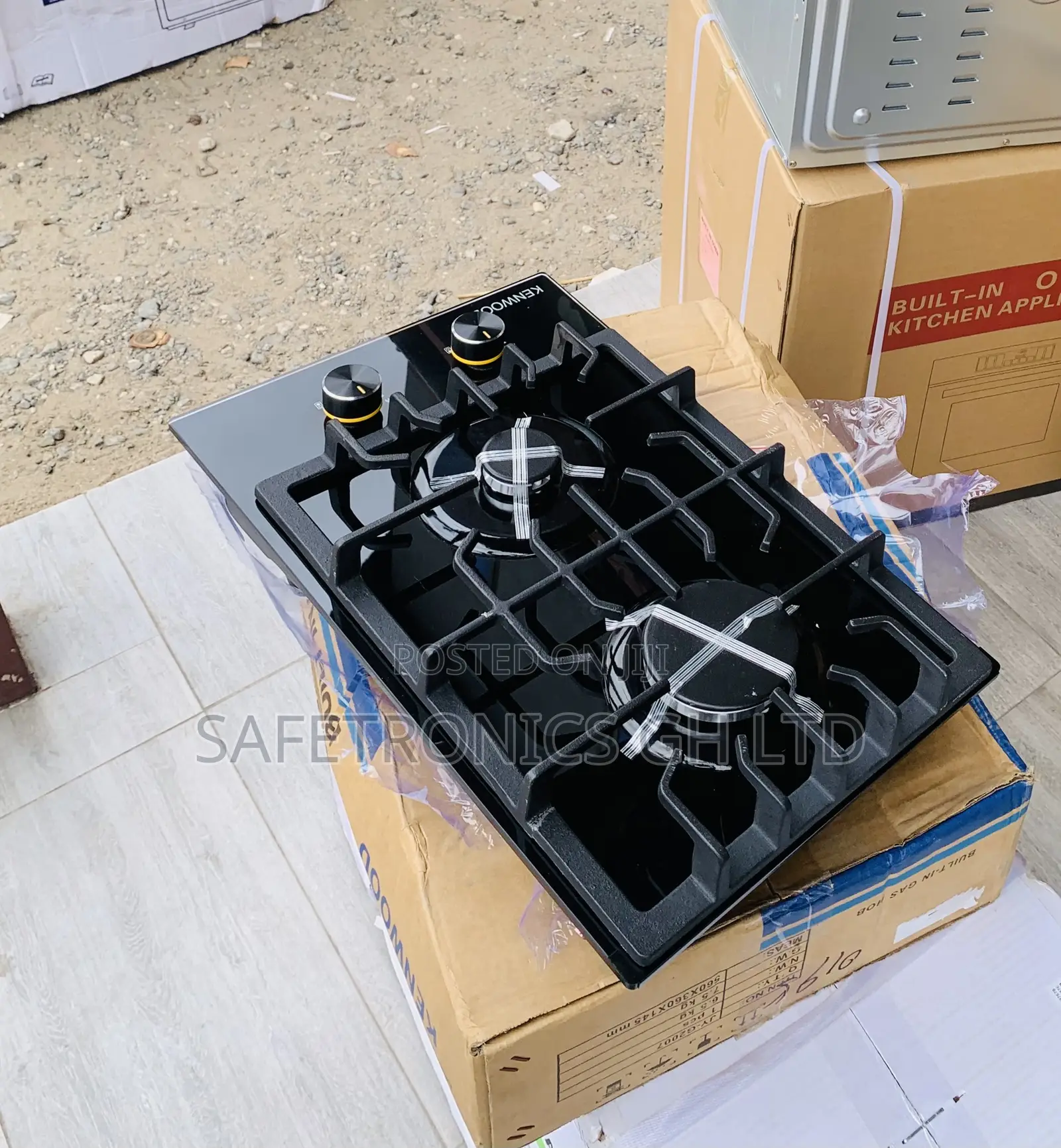 Original Black 60cm Kenwood > 2 Gas Countertop Hob