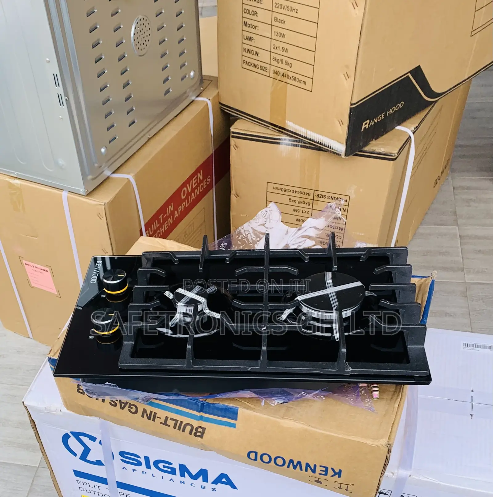 Original Black 60cm Kenwood > 2 Gas Countertop Hob
