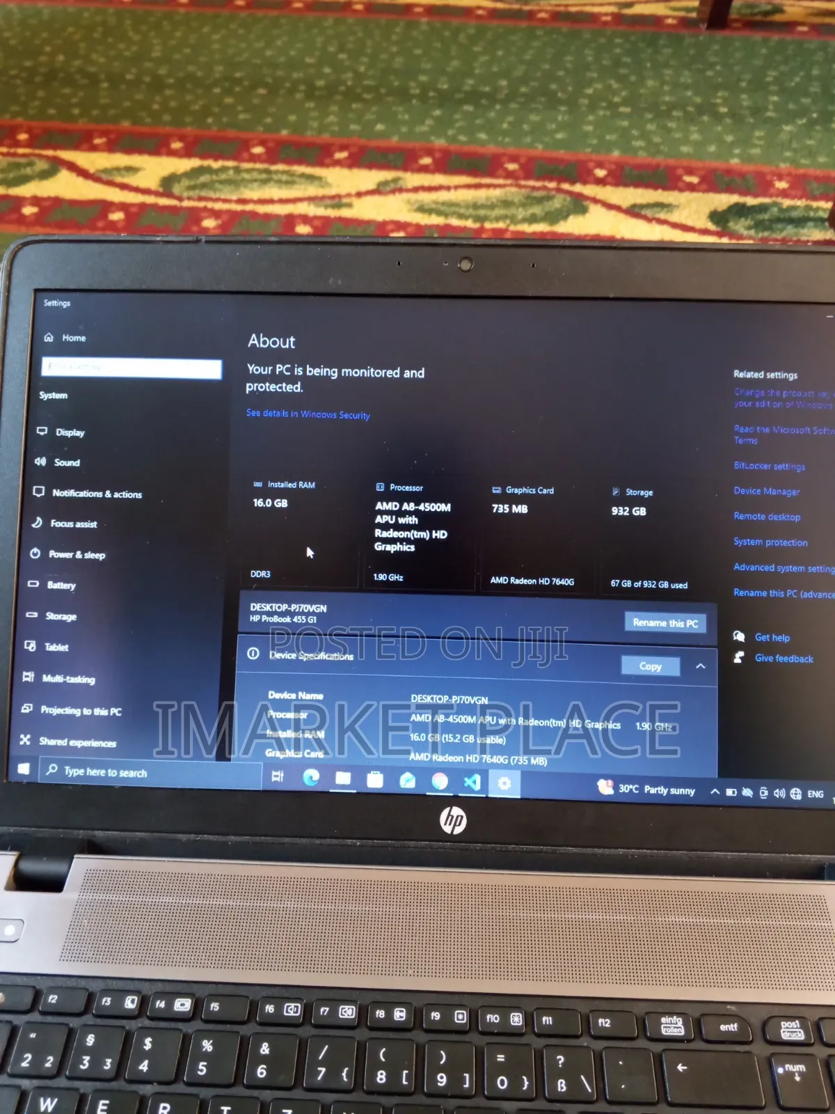 Laptop HP ProBook 455 G1 16GB AMD A8 HDD+SSD 1T