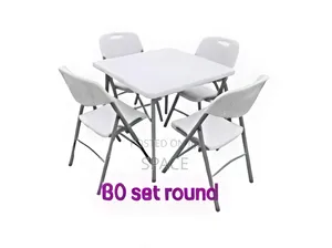 White Foldable Chair With Strong Metal Frame – New | SpaceFurniHub