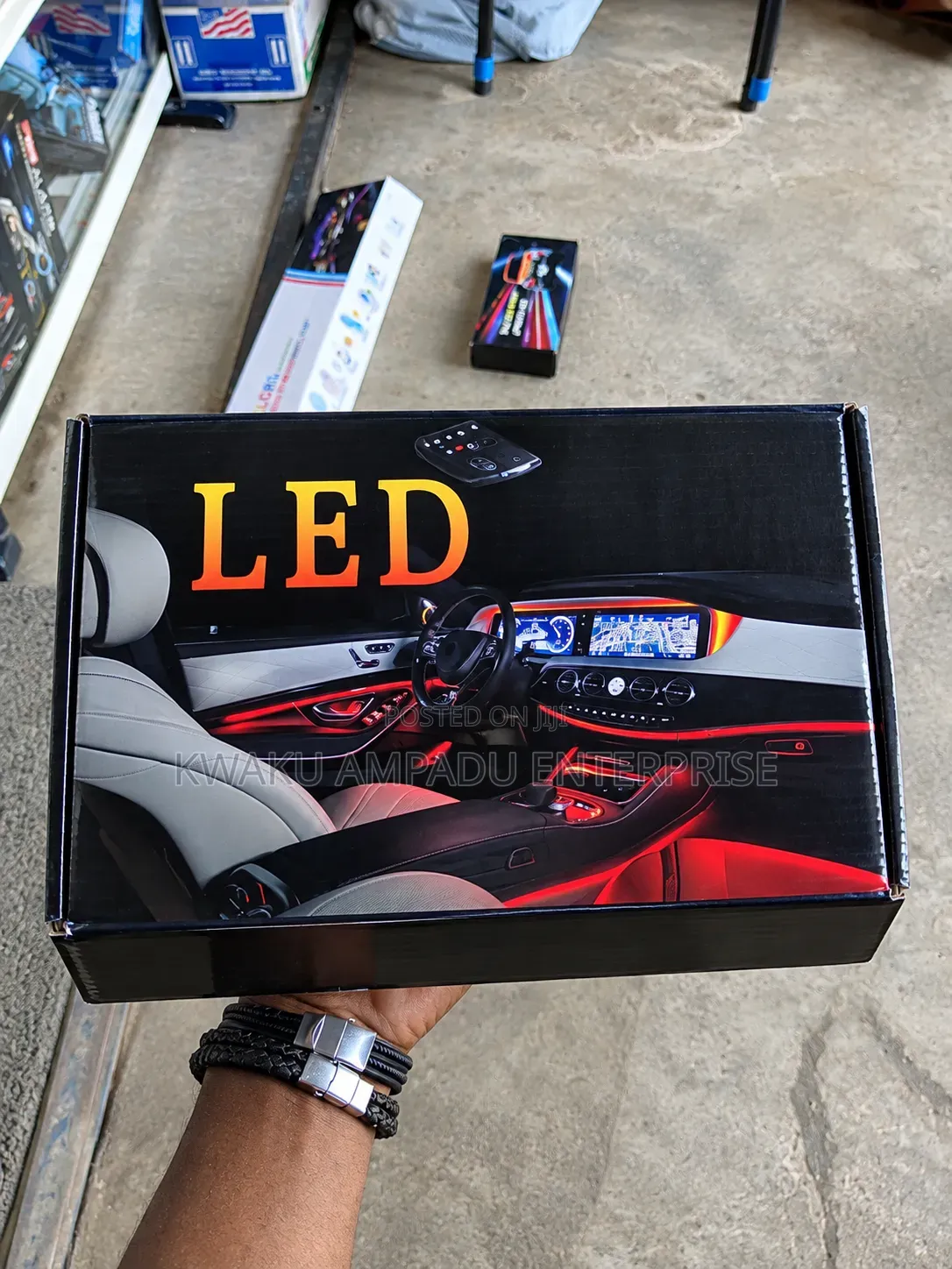 RGB Fiber Car Ambient Light Kit – Multicolor LED With Remote Control