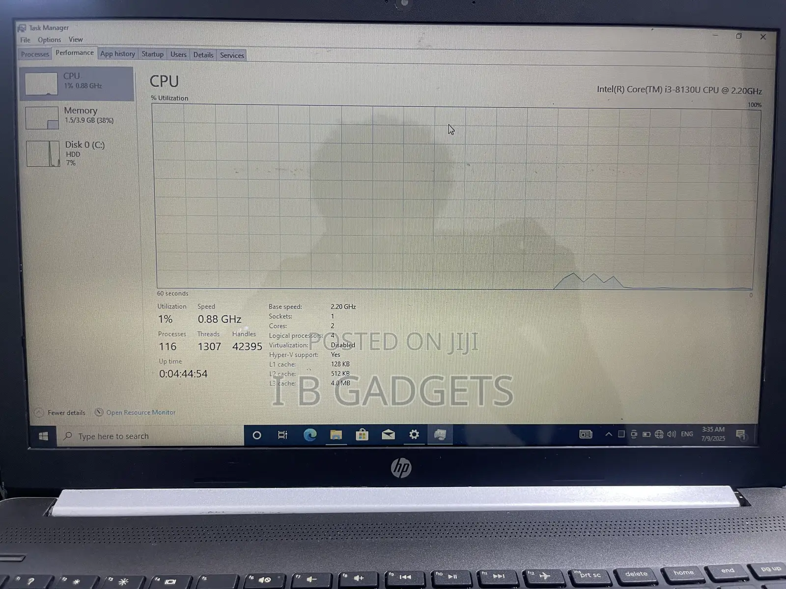 Laptop HP 15 8GB Intel Core i3 HDD+SSD 500GB