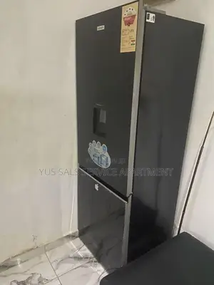 Legacy 311L Black Mirror Glass Water Dispenser Fridge(Black)