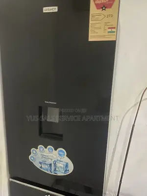 Legacy 311L Black Mirror Glass Water Dispenser Fridge(Black)