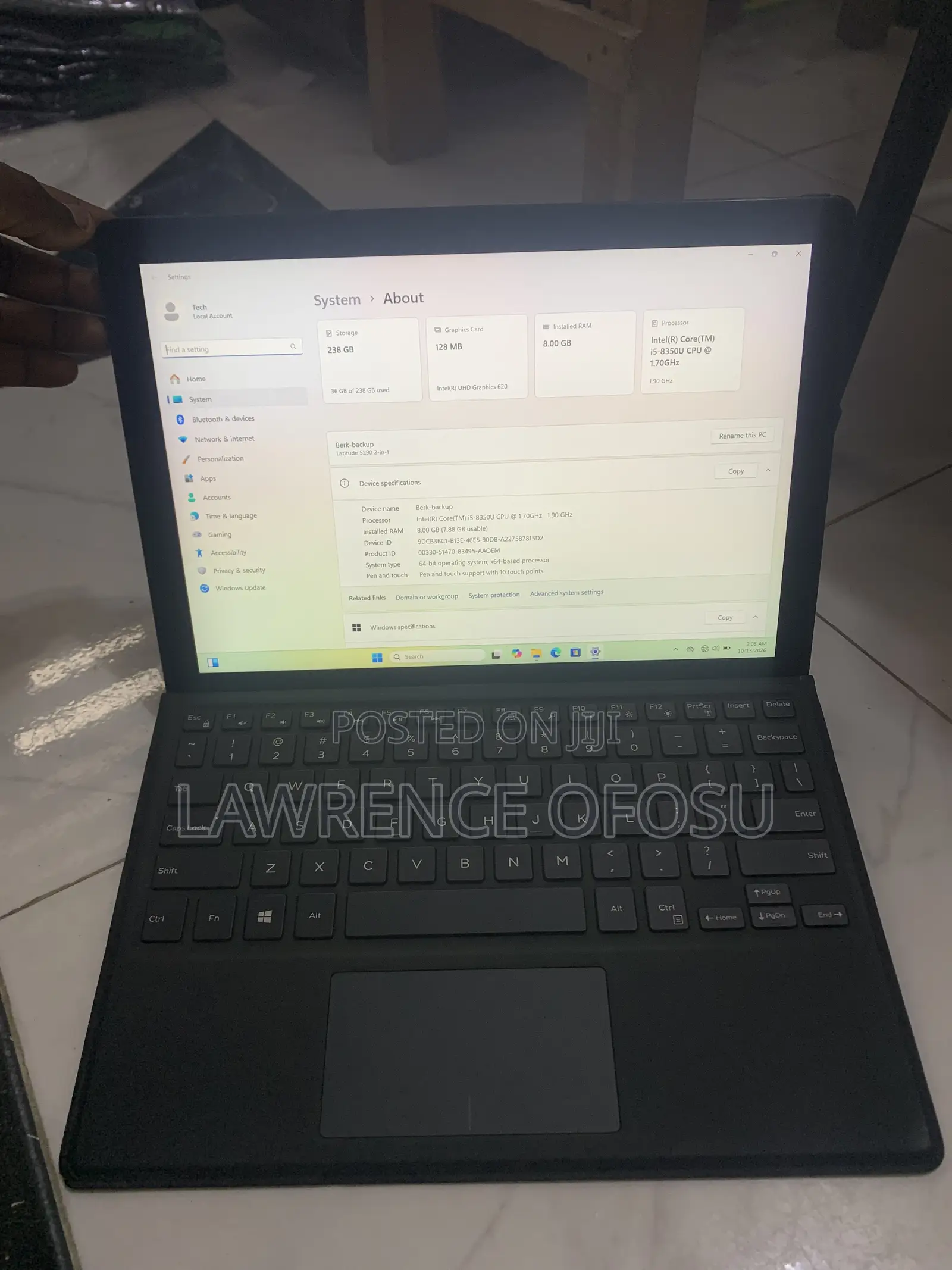 Laptop Dell Latitude 5290 2-in-1 8GB Intel Core i5 SSD 250GB