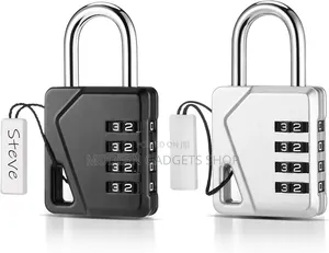 4-Digit Combination Padlock – Resettable Keyless Security Lock