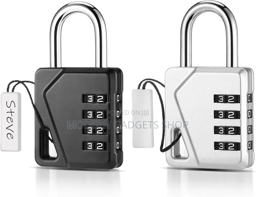 4-Digit Combination Padlock – Resettable Keyless Security Lock