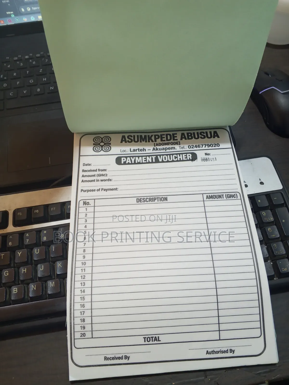 Invoice and Receipt Printing