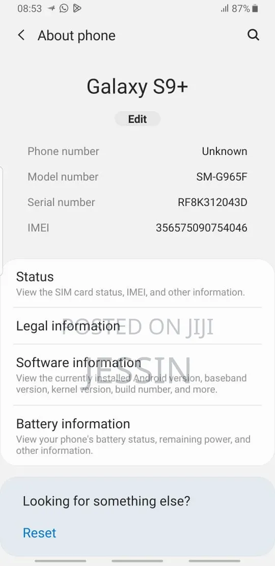 Samsung Galaxy S9 Plus 128 GB Black
