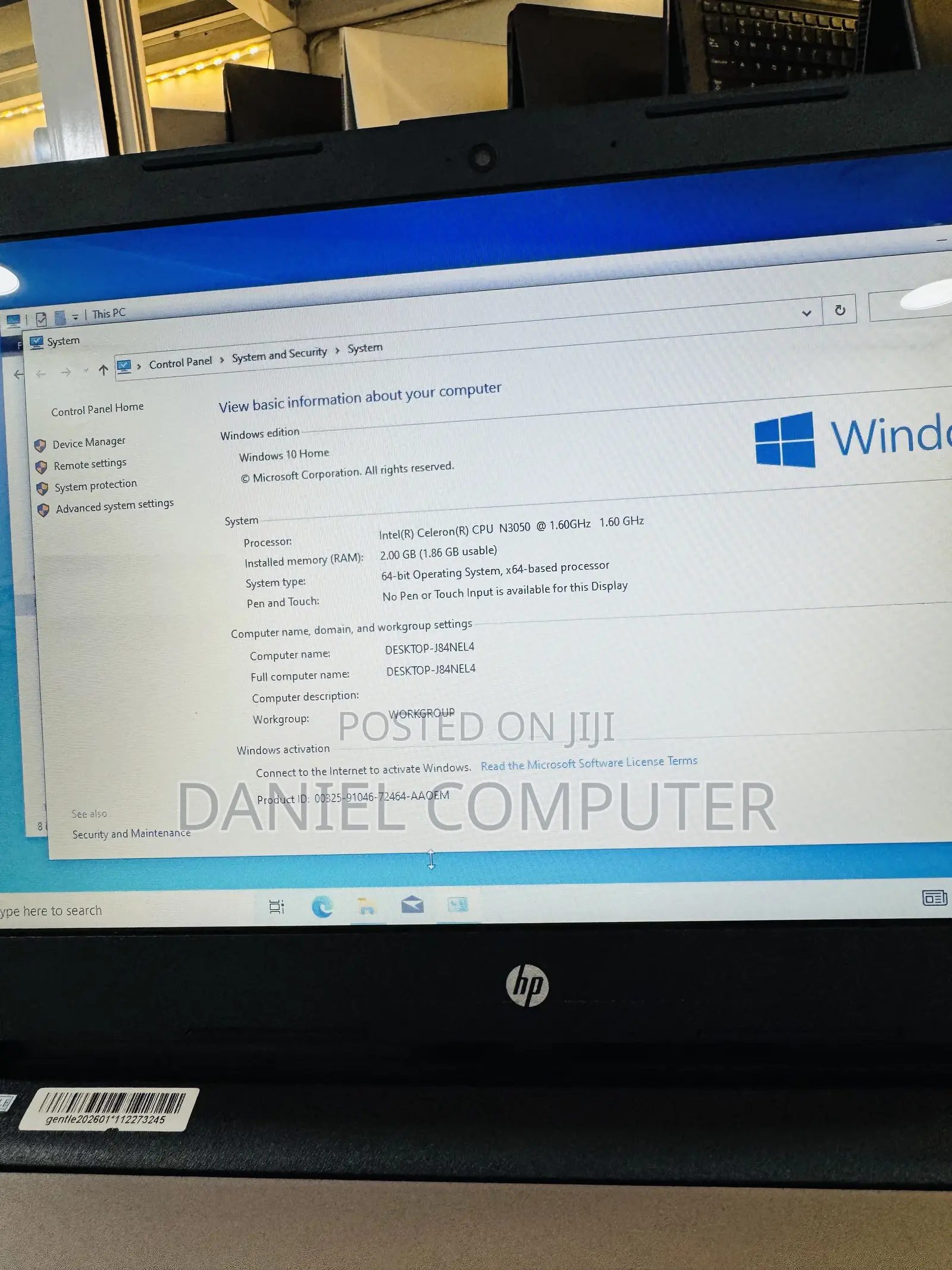 Laptop HP 14-dq1025cl 2GB Intel Core i5 SSD 32GB