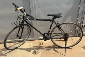 Close-Up View of Grey City Bicycle