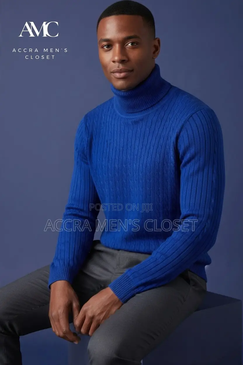 Men’s Knitted Turtleneck Sweaters – Long Sleeve Tops
