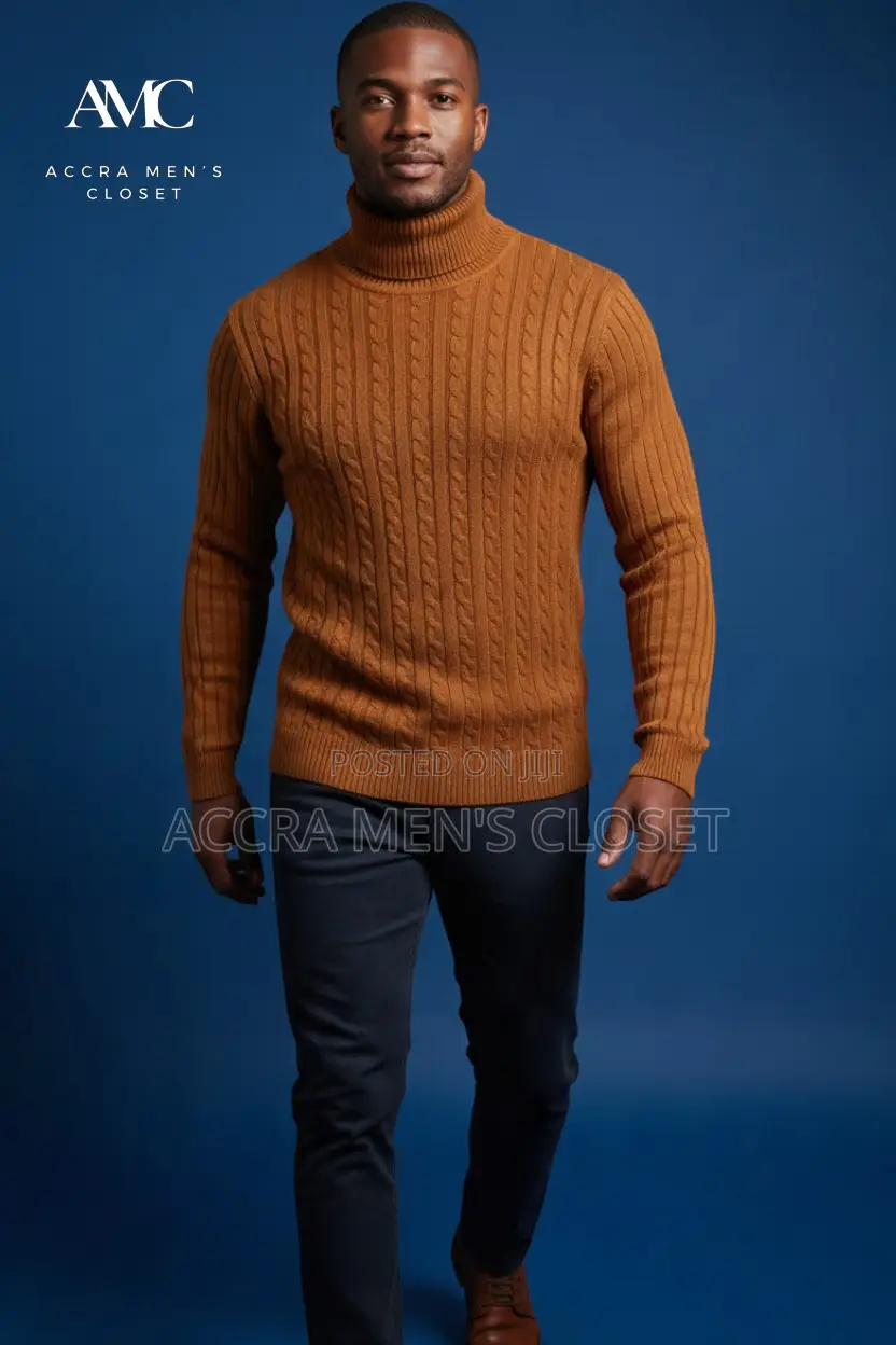 Men’s Knitted Turtleneck Sweaters – Long Sleeve Tops