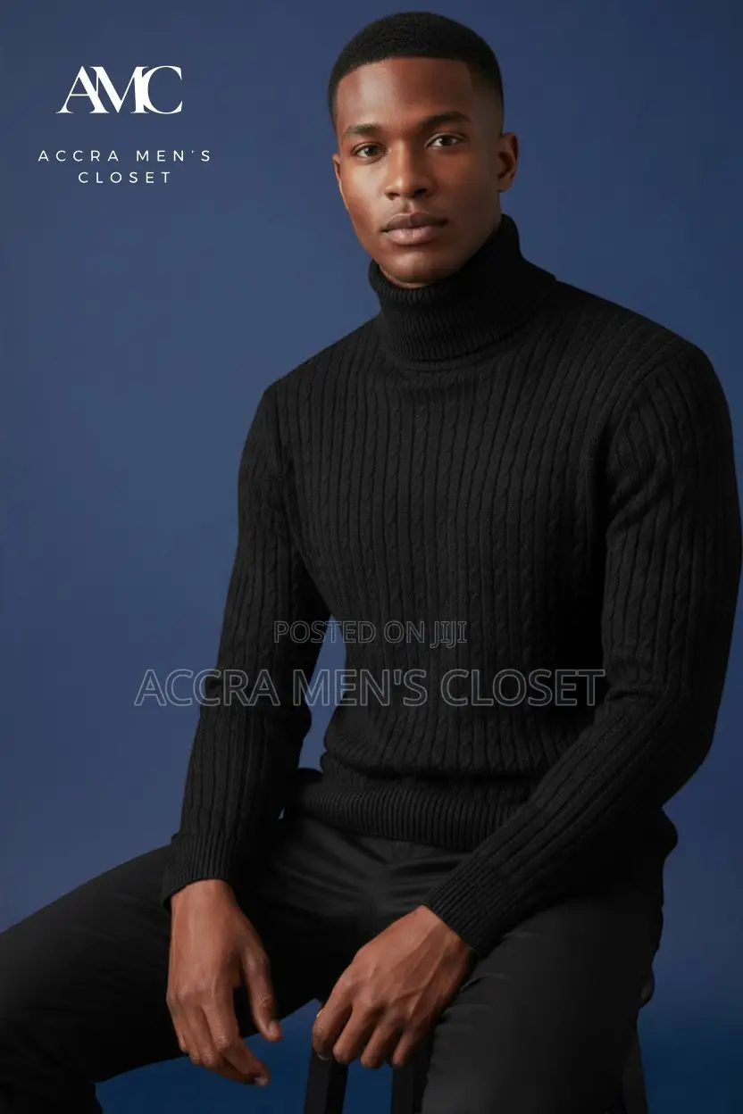 Men’s Knitted Turtleneck Sweaters – Long Sleeve Tops