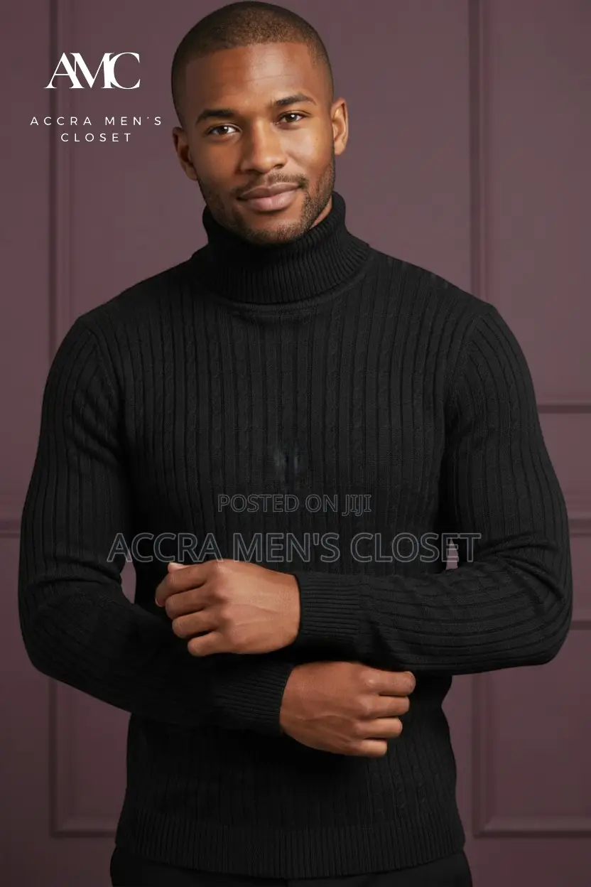 Men’s Knitted Turtleneck Sweaters – Long Sleeve Tops