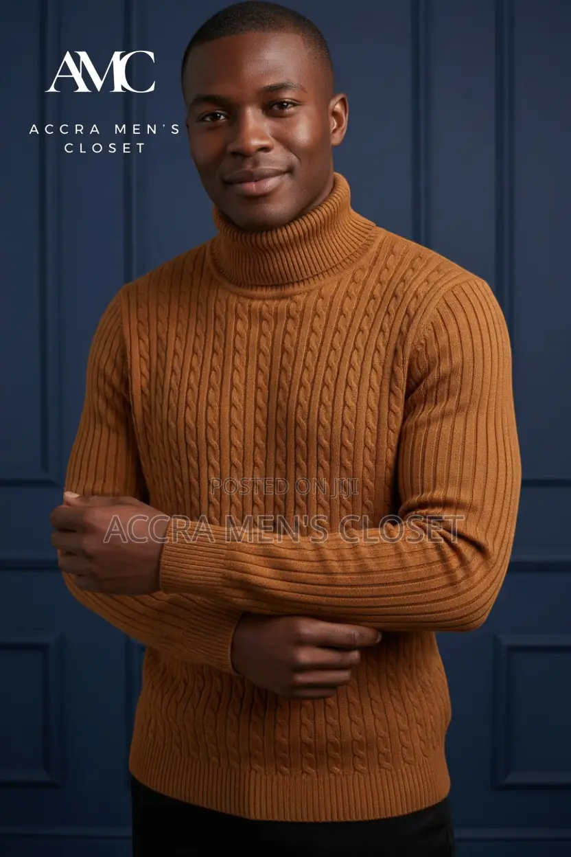 Men’s Knitted Turtleneck Sweaters – Long Sleeve Tops
