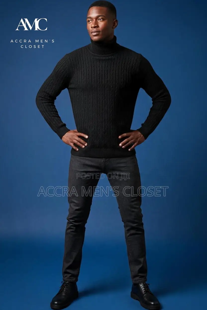 Men’s Knitted Turtleneck Sweaters – Long Sleeve Tops