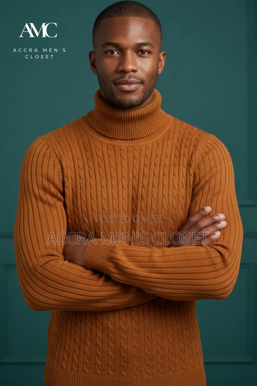 Men’s Knitted Turtleneck Sweaters – Long Sleeve Tops
