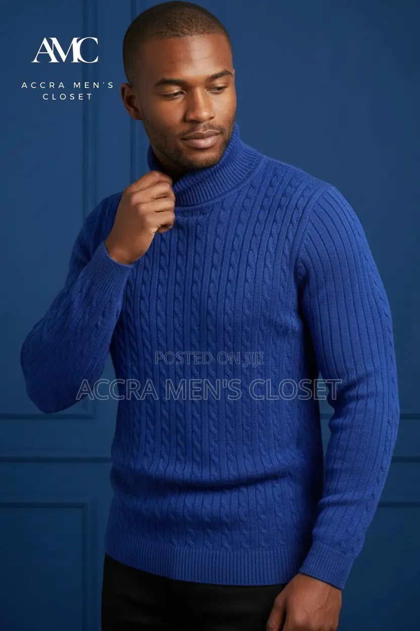 Men’s Knitted Turtleneck Sweaters – Long Sleeve Tops