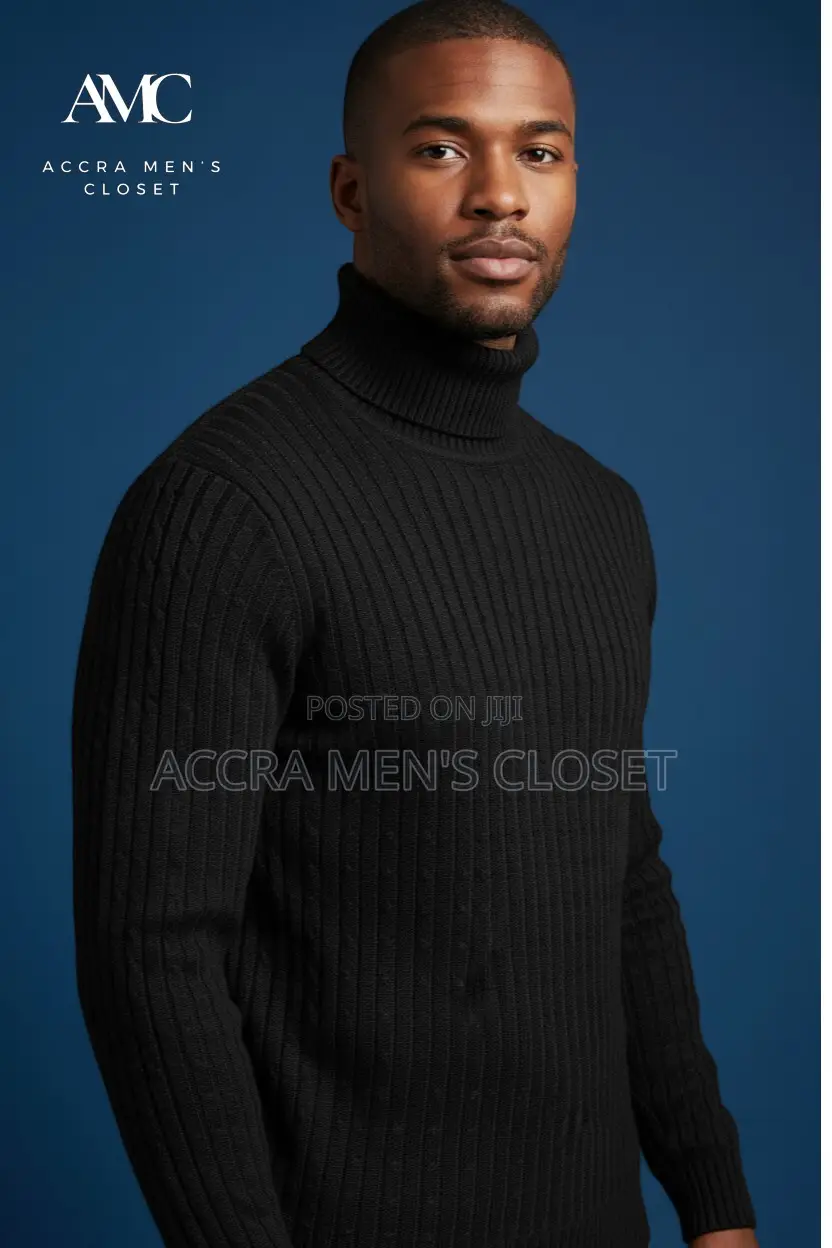 Men’s Knitted Turtleneck Sweaters – Long Sleeve Tops